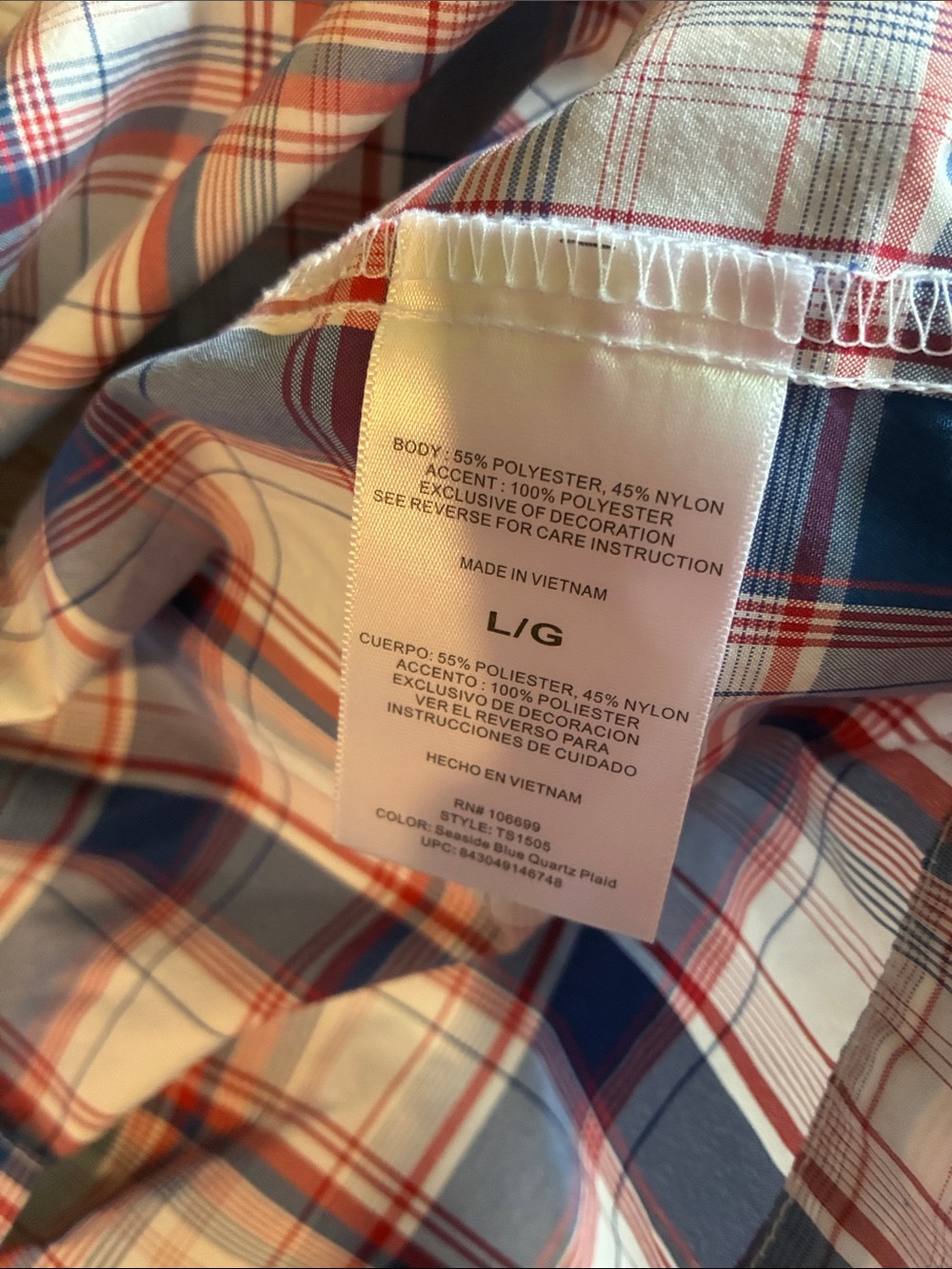 Habit Men’s Plaid Button-Down Shirt - Blue & Red and Blue & White - Picture 4 of 8